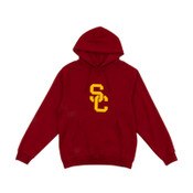 USC Trojans Team Trojan Cardinal SC Interlock Tackle Twill Fleece Pullover Hoodie